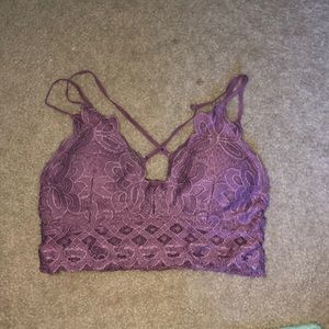 Lavander purple lace bralette